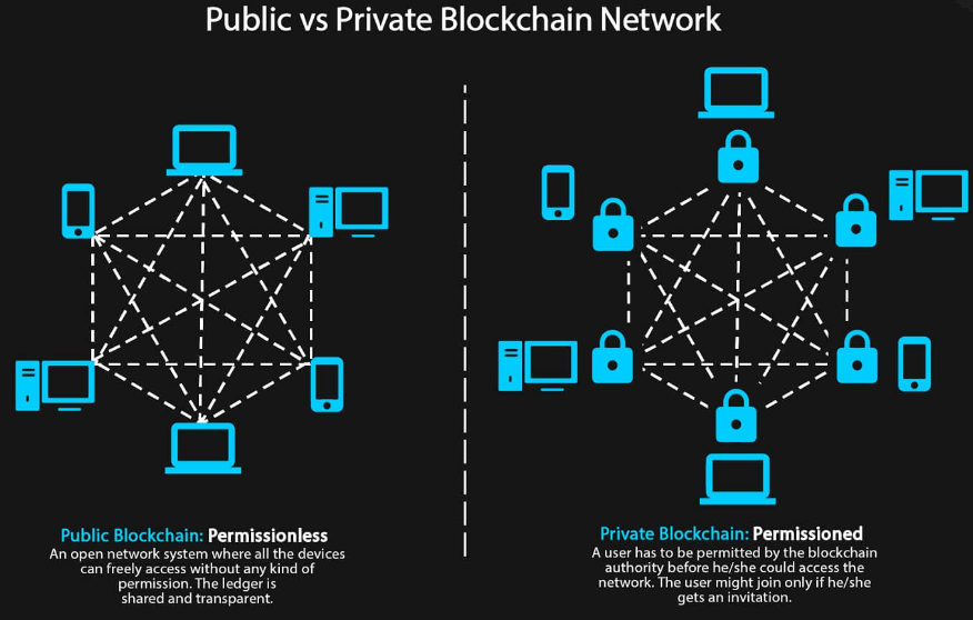 public or private blockchain